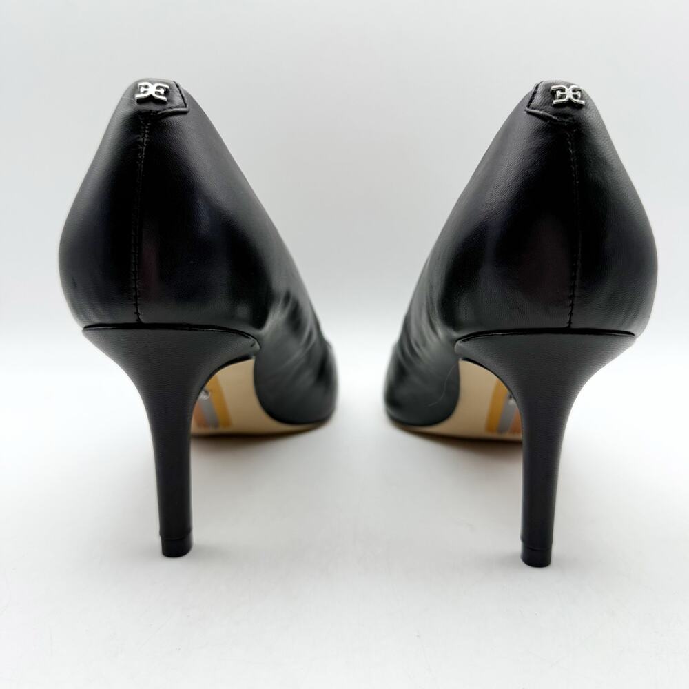 Sam Edelman Womens Vienna Pointed Toe Heels US 8.5 Wide EU 39 Black Leather NIB - Picture 8 of 10